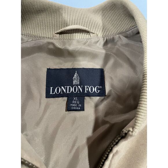 London Fog Mens Xl Reg microfiber khaki zip front jacket - Picture 4 of 5